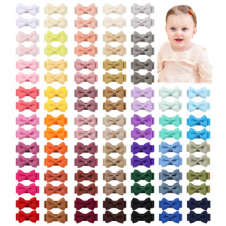 40/50/60/Pçs Fita Fofa De 1.2', Mini Laços De Cabelo , Clipes Para Bebês Meninas , Grampos Feitos À Mão , Acessórios De em Oferta na Shopee