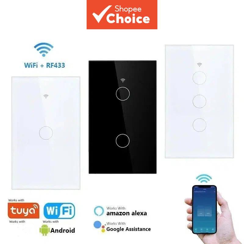 WiFi Touch Smart Switch Tuya Life Sem Interruptor De Luz Necessário Neutro