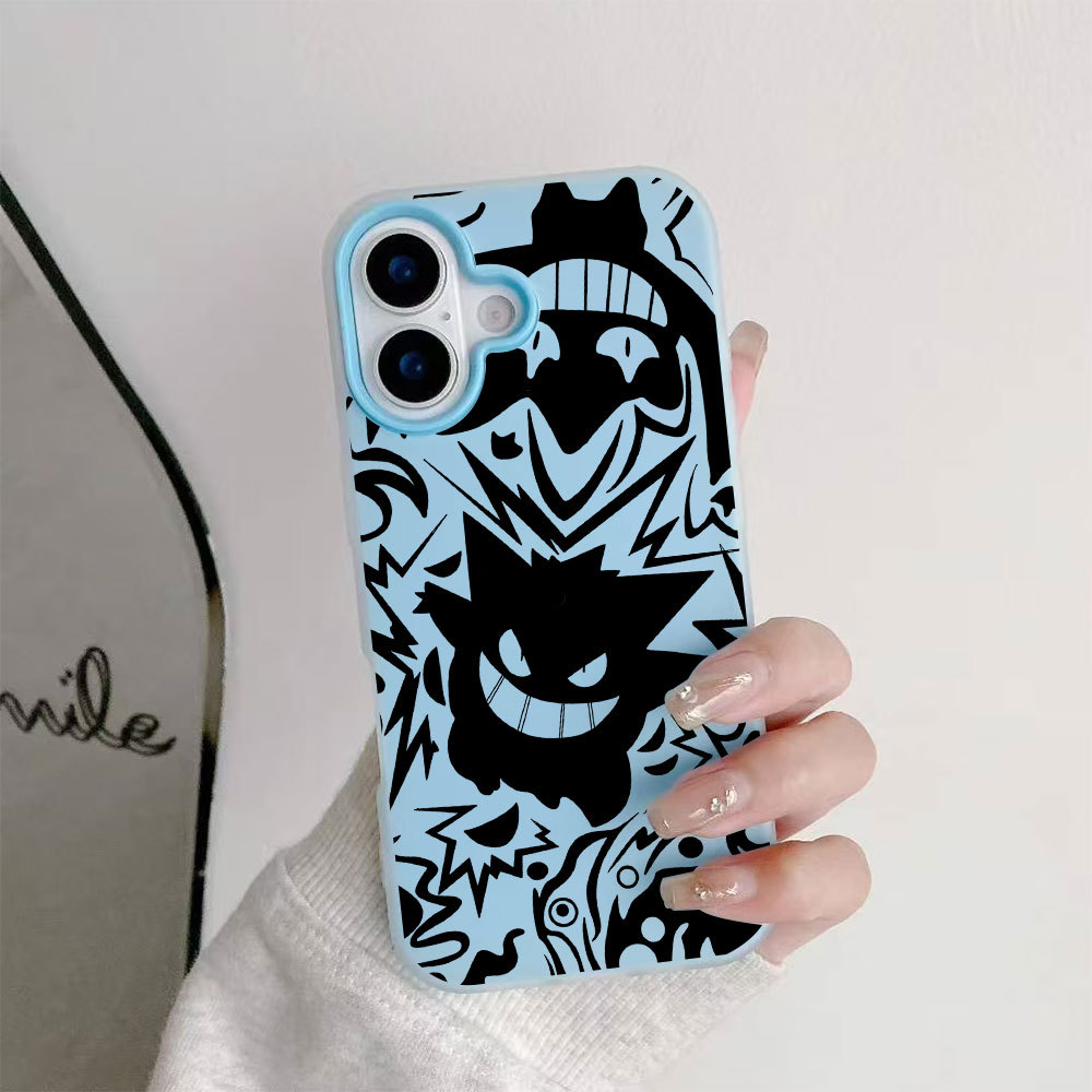 Capa Gelatinosa De Cor Sólida Para Samsung S25 ULTRA S24 Plus S23 S22 A17 A16 A15 A14 A13 A52 Gengar Fosca