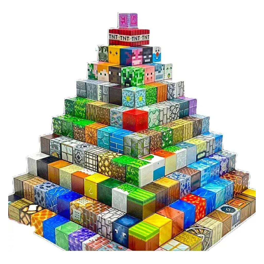 Blocos Magnéticos Construção  96 Peças + 8 Personagens em Oferta na Shopee