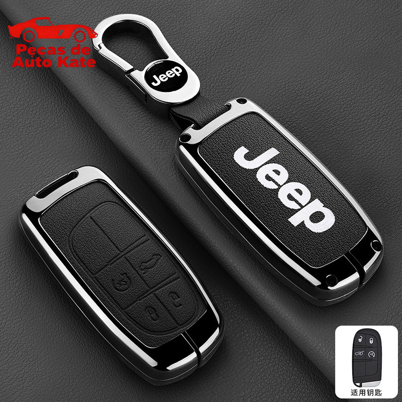360 °     Capa de Chave de Carro em Liga de Zinco de Nova Geração para Jeep Renegade Compass Grand Cherokee GMAZ