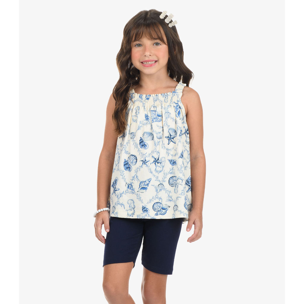 Conjunto Regata Com Ciclista Rovi Kids Bege em Oferta na Shopee