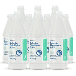 Kit 10 Soro Fisiológico 500ml Estéril Nebulização E Limpeza