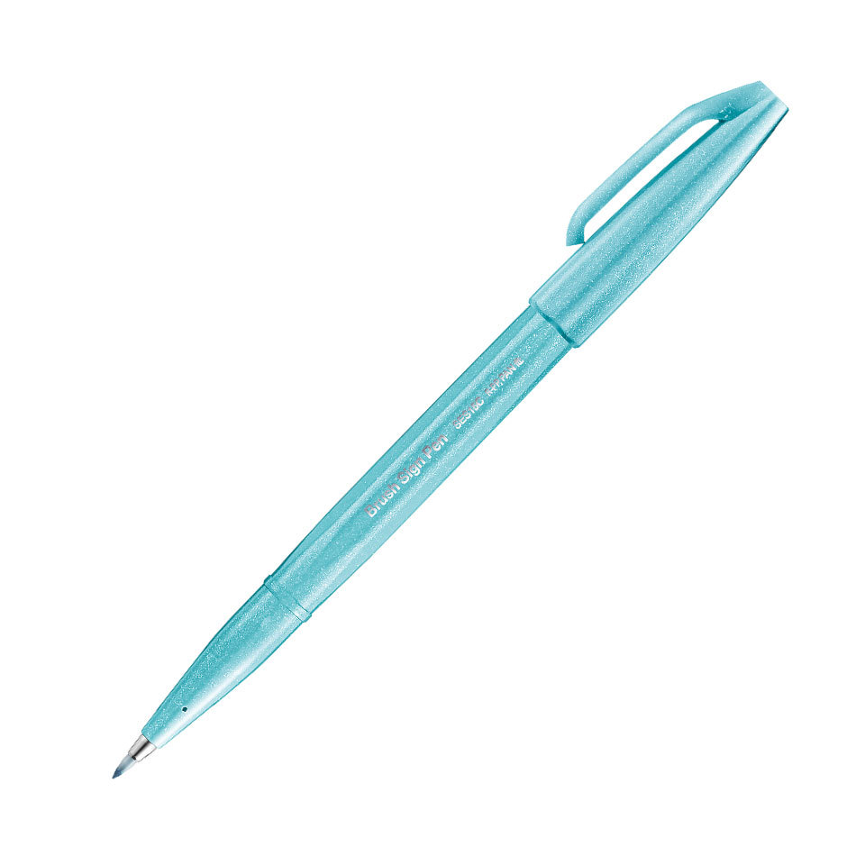 Caneta hidrográfica Brush Sign Pen Azul Pastel Pentel