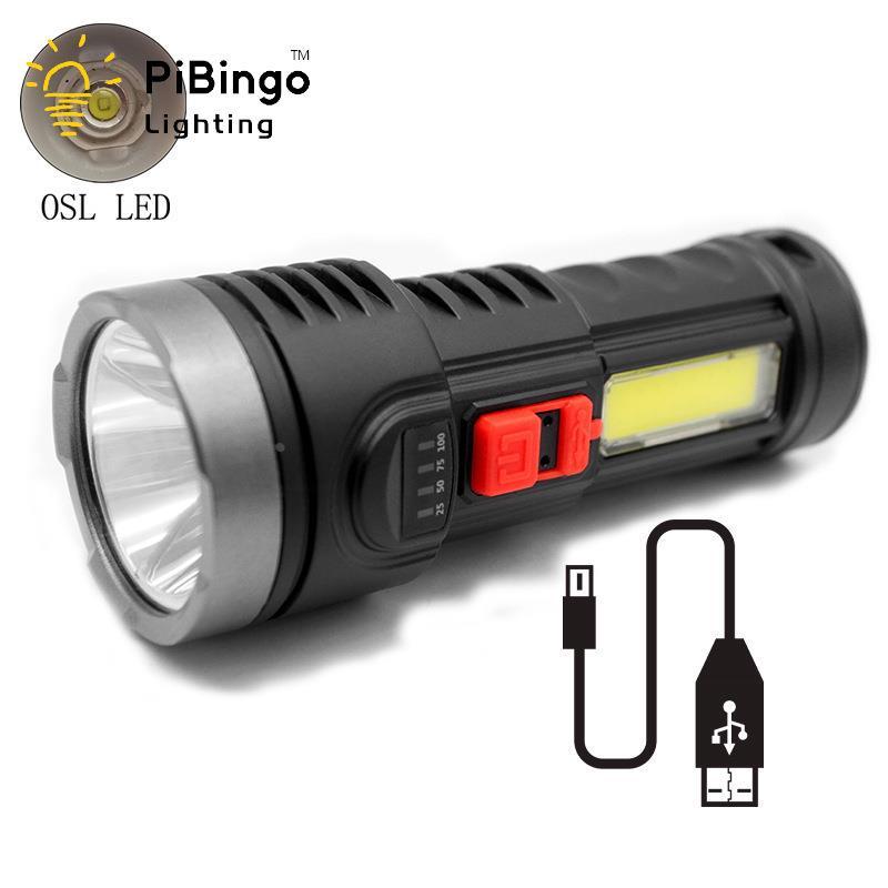 Lanterna Led usb recarregável de longo alcance holofote Mini lanterna portátil multiuso luz de emergência doméstica