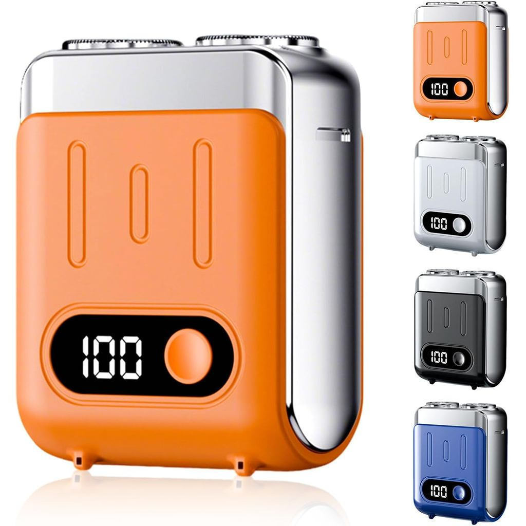 Mini Barbeador Elétrico Masculino, Novo Barbeador Portátil Masculino 2025, à Prova d'Água IPX7, Barbeador Elétrico Sem F