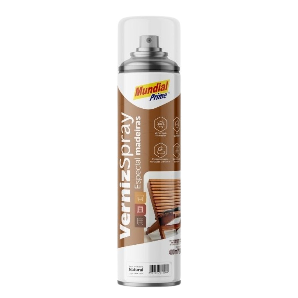 Tinta Verniz Para Madeiras Natural 400mL Mundial Prime em Oferta na Shopee