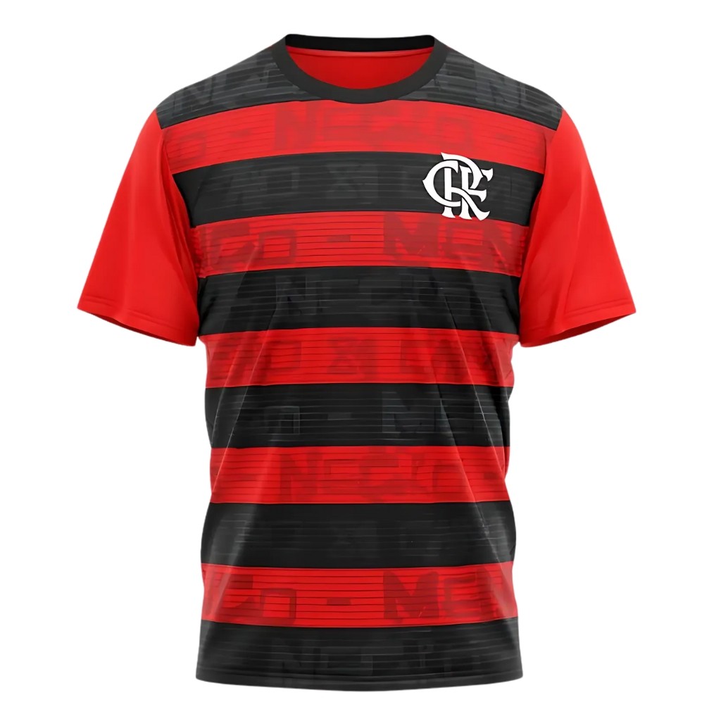Camisa Flamengo Masculina Rubro Negro Shout Licenciada