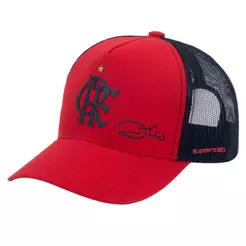 Boné de Aba Curva Oficial do Flamengo Zico Supercap 30348