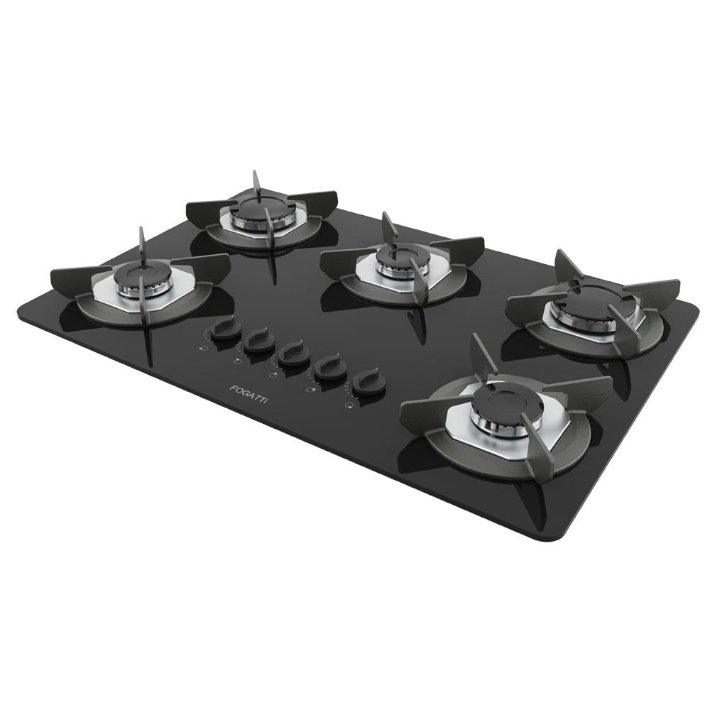 Cooktop Fogatti Safe Ferro Fundido 5 Bocas a Gas