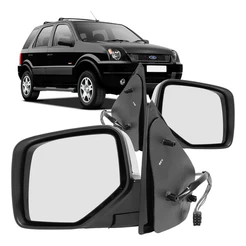 Retrovisor Ecosport 2003 A 2012 Cromado Eletrico