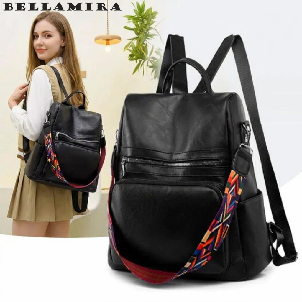 Mochila Antifurto Feminina Em Couro PU, Bolsa De Ombro Multifuncional Perfeita Para Trabalho, Faculdade E Viagens