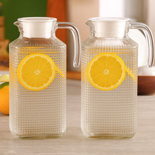 2 Jarra rubi De Vidro Água Suco Com Tampa 1,8 Litro Luxo 2 Unidades em Oferta na Shopee