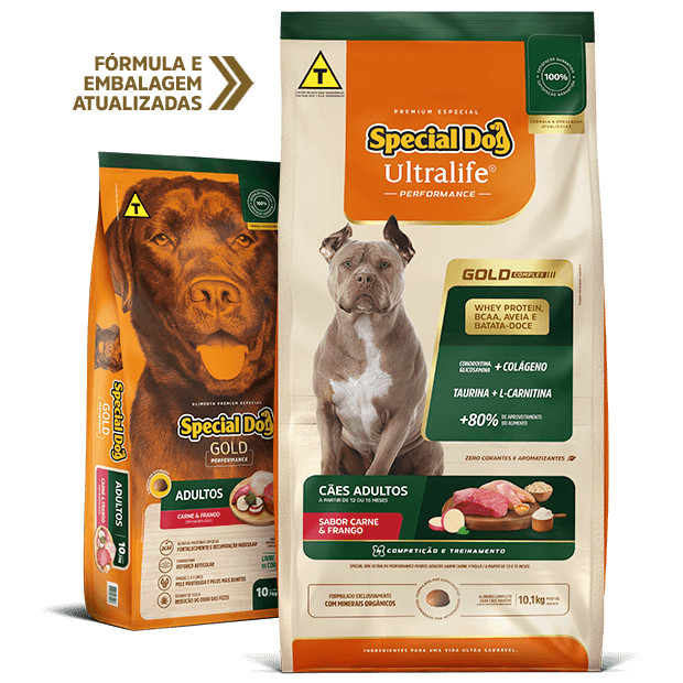 Ração Special Dog Gold Performance Cães Adultos Sabor Carne e Frango 15kg
