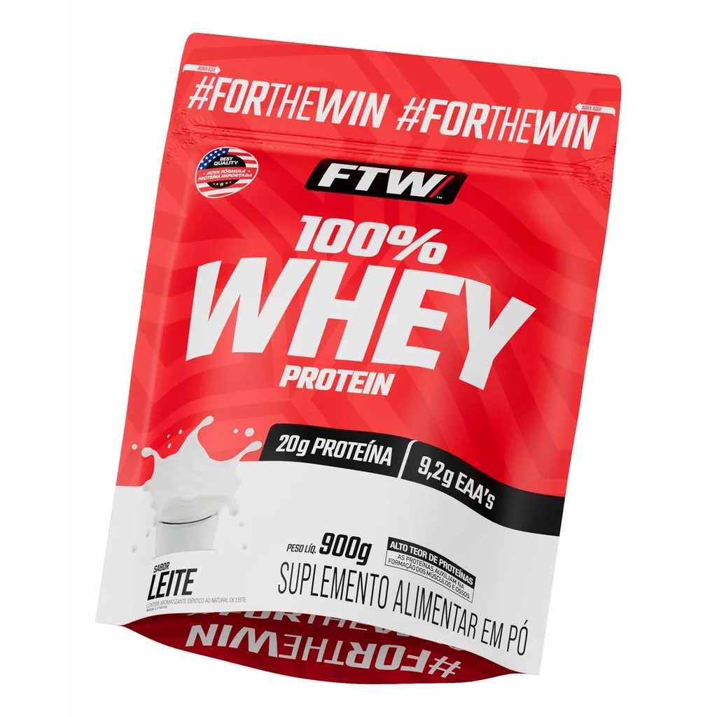 Whey Protein 100% Concentrado Refil 900g - FTW