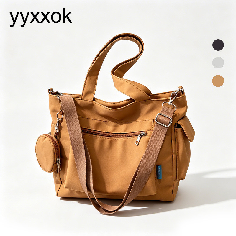 Bolsa de lona de grande capacidade, novo estilo, sacola combinada, textura Premium, bolsa mensageiro para viagem