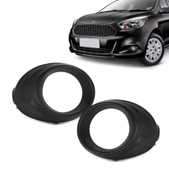 Par Moldura Grade Farol De Milha Neblina Auxiliar Farolete Ka Hatch Ka+ Sedan 2014 2015 2016 2017 2018