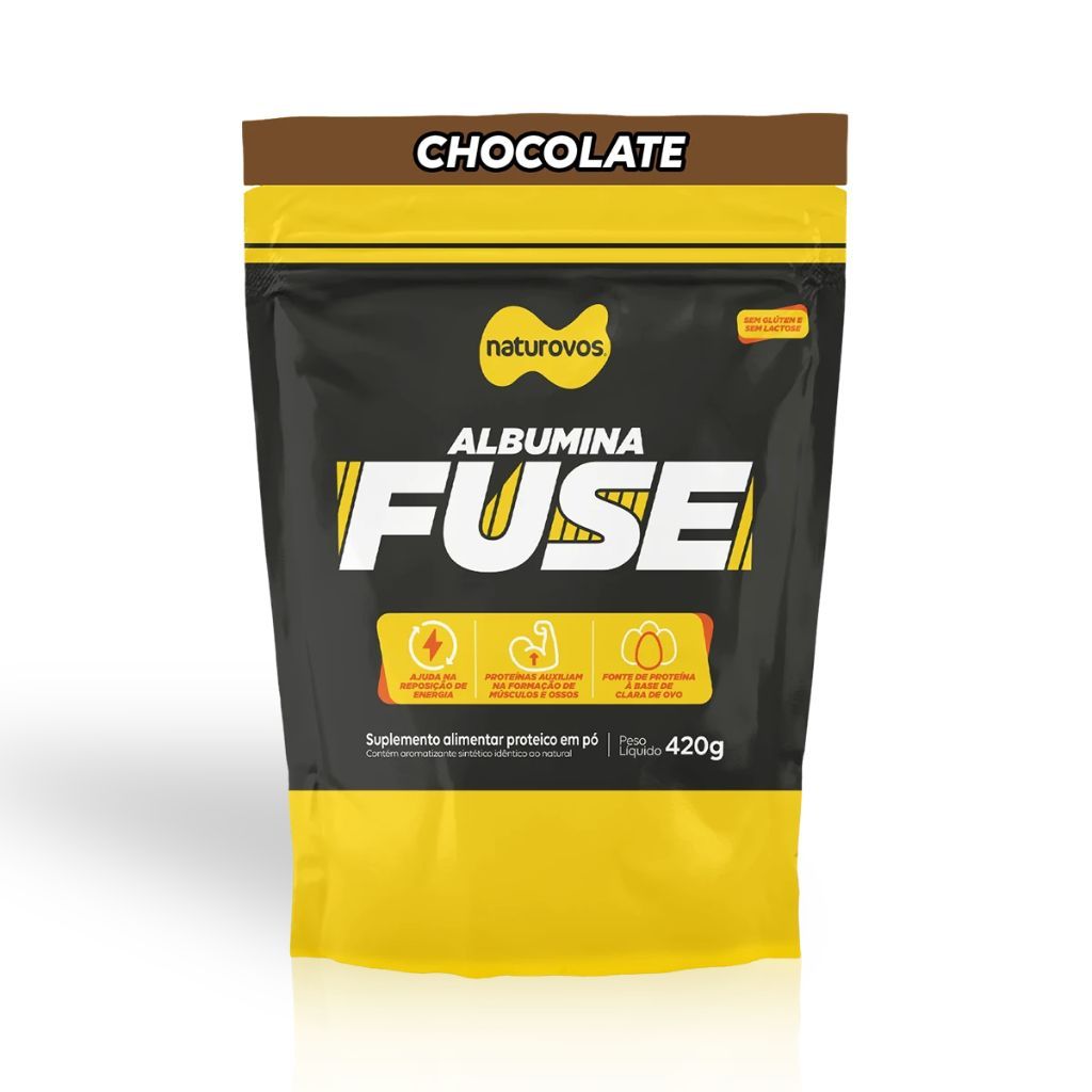 Albumina Fuse 420g Chocolate Naturovos