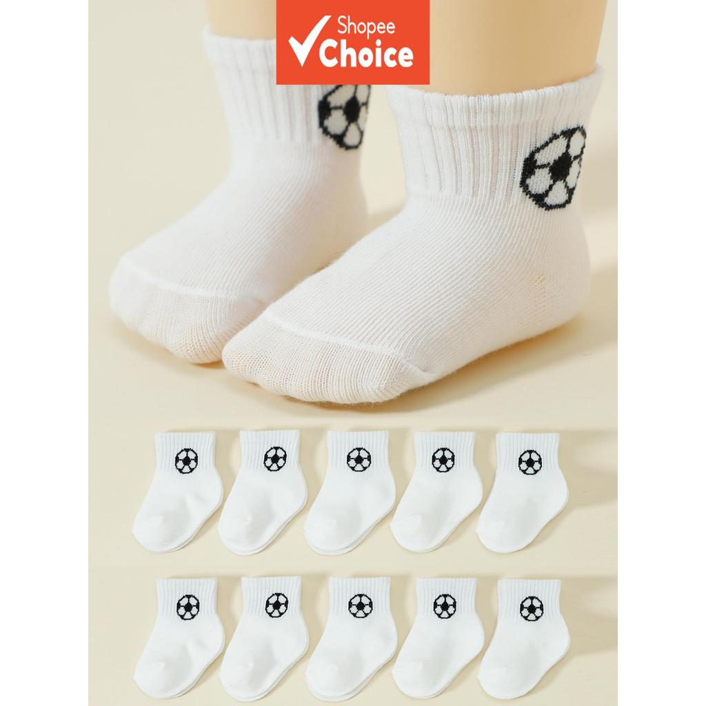 Meias Esportivas Respiráveis Para Bebês Todas As Estações , Menino E Menina , Design Divertido De Futebol , Roupa Casual