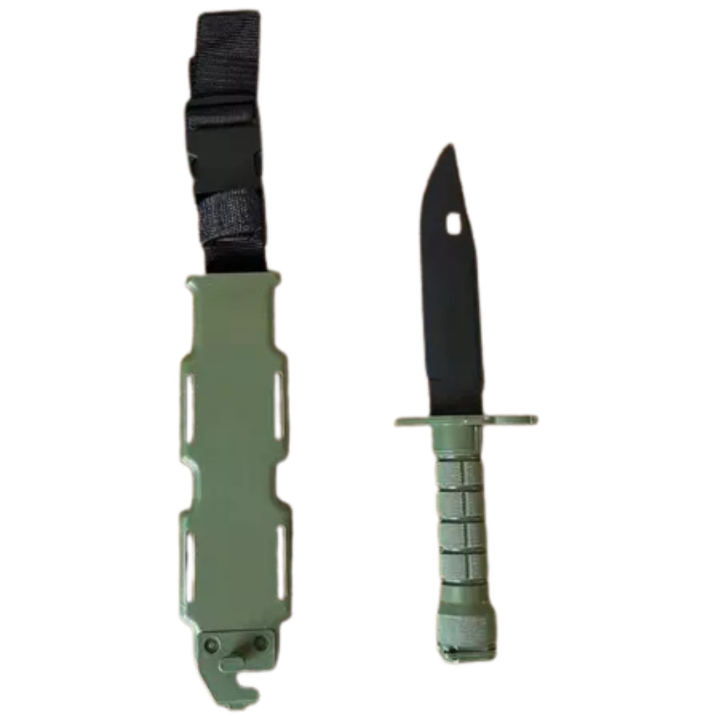 Faca Treino Borracha Airsoft Krav Maga Simulacro Simulacao Verde Preta Treino