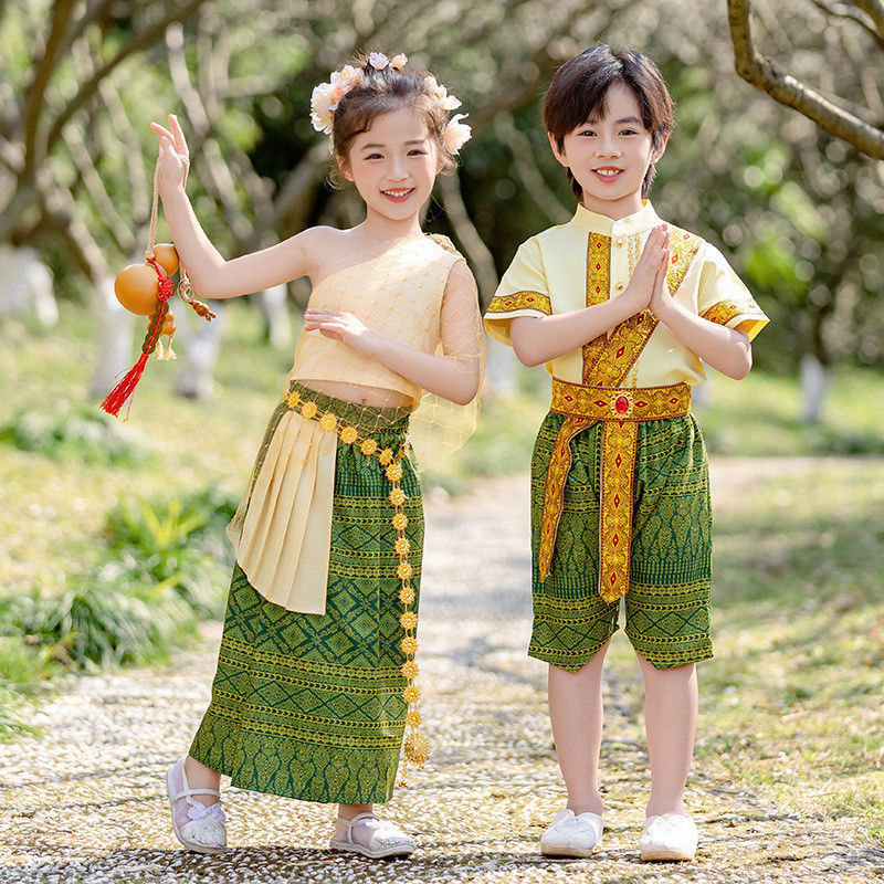 Roupas infantis dia 6 roupas infantis Yunnan Tsunan traje meninos meninas roupas infantis respingos de água minoria étni