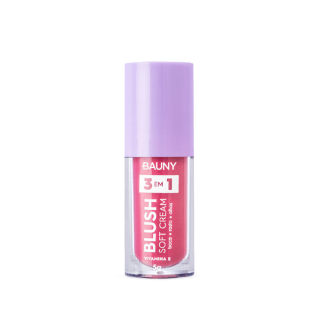 Blush Líquido Bauny Soft Cream Princess 3 em 1 5g