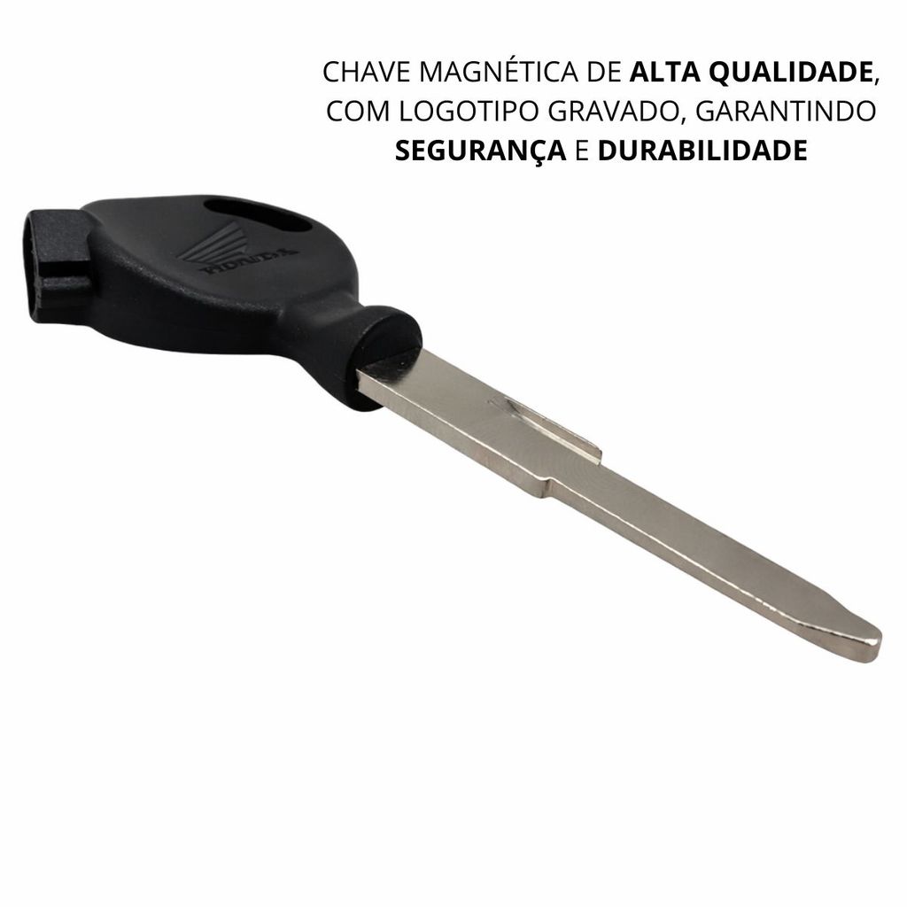 Chave Moto Honda Magnética Xre CB300 CG150 Fan Twister Titan Logotipo Gravado Na Chave