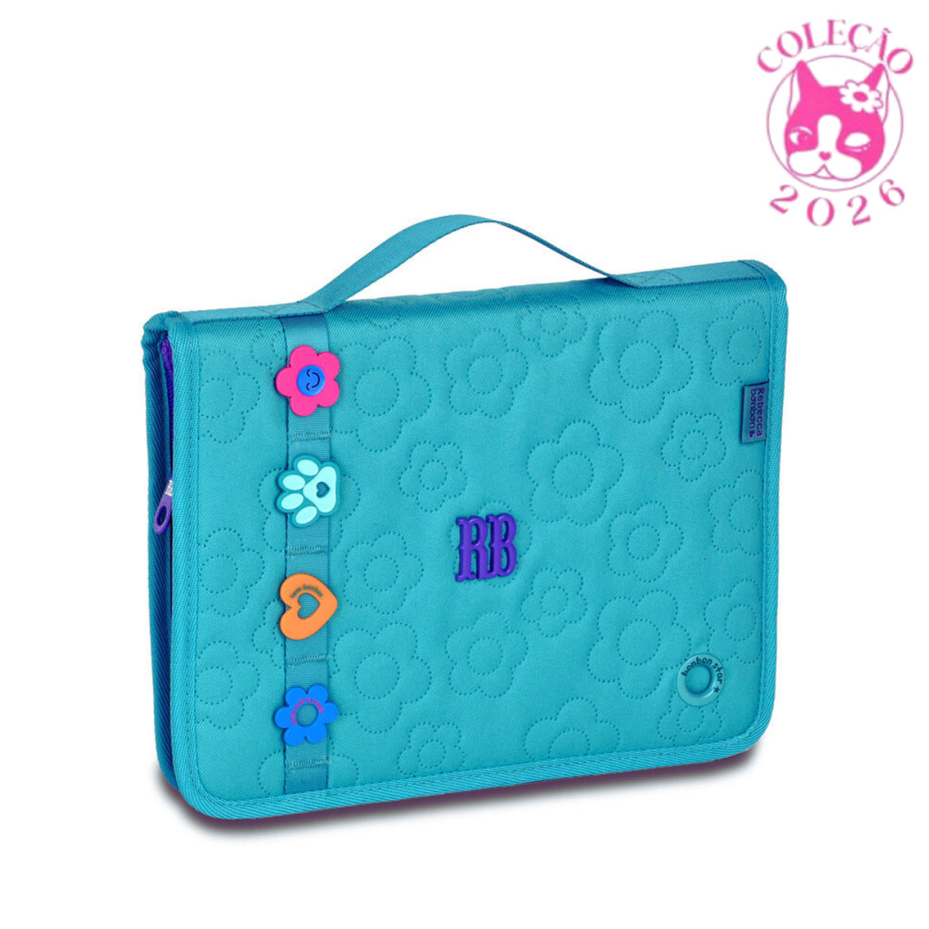 Estojo 96 Pens Rebecca Bonbon  Flower Power - Clio Style Cor:Verde em Oferta na Shopee