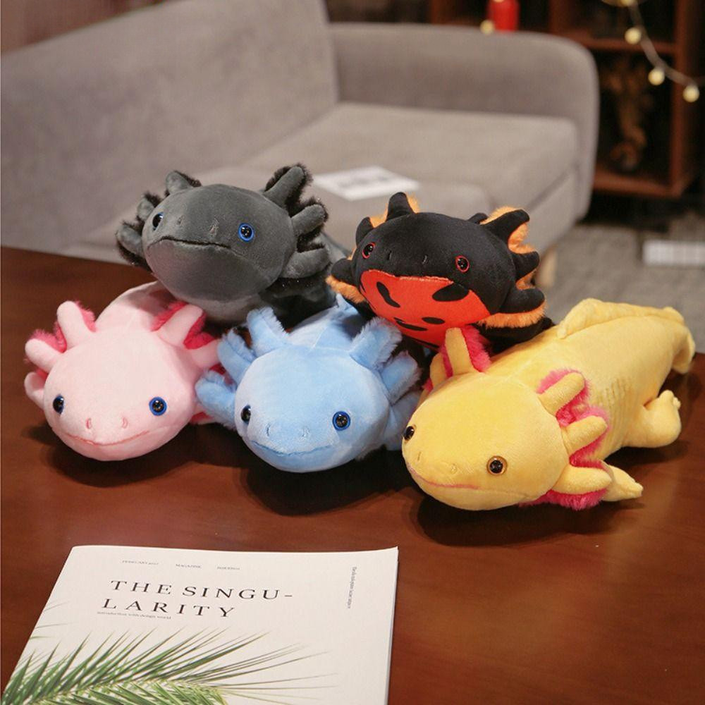 Brinquedo de pelúcia colorido Axolotl BOLONI, brinquedo macio de peixe Axolotl, conforto Axolotl