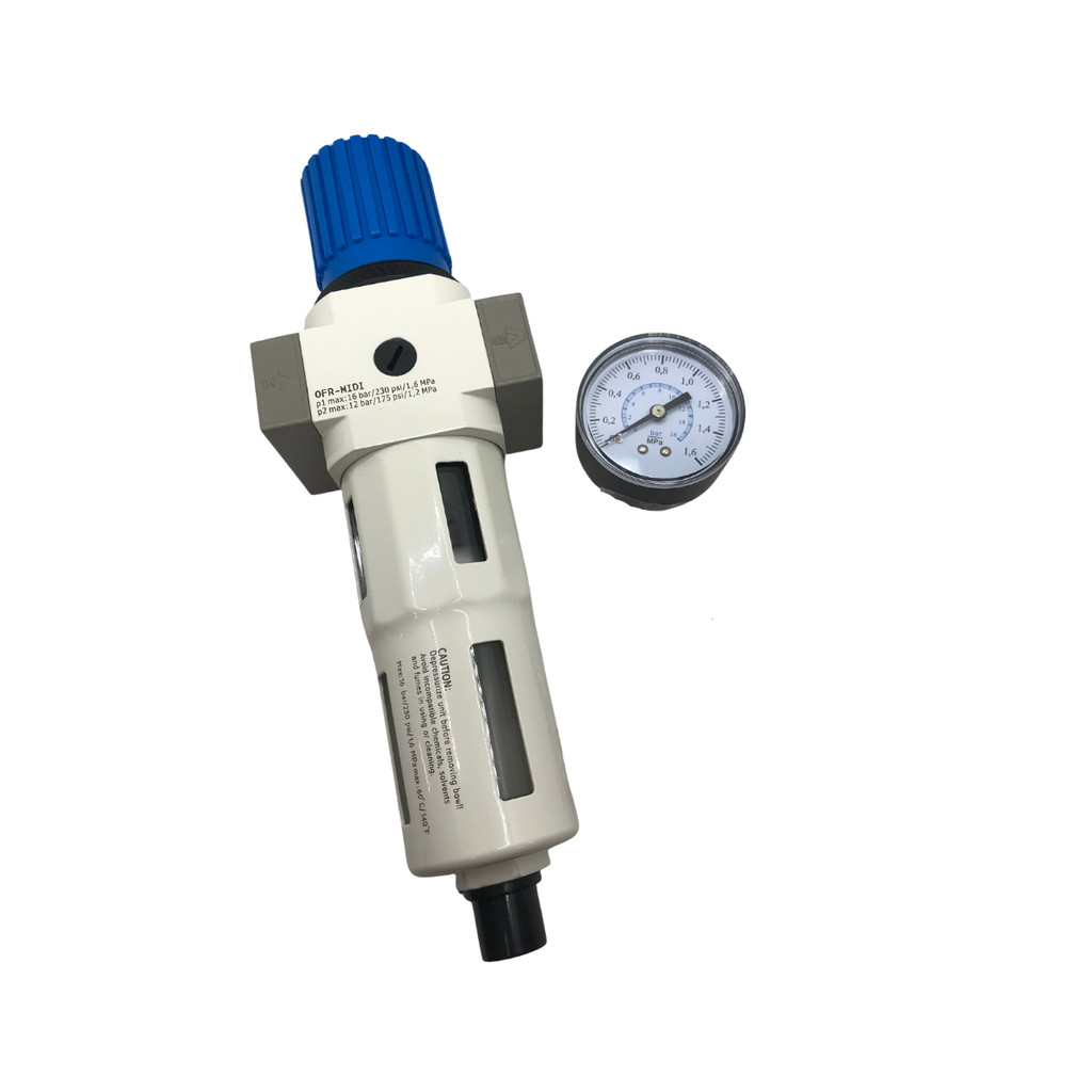 Filtro Rosca 1 Polegada Regulador De Pressão De Ar com Manômetro 16 Bar 240 Psi para Compressor