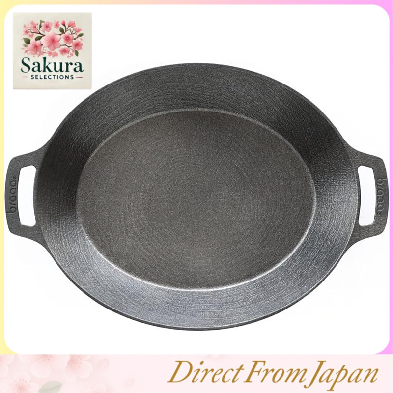 JHQ × braaa Iron Plate Multi Griddle Pot VBKZ001-BK Oval Shape
