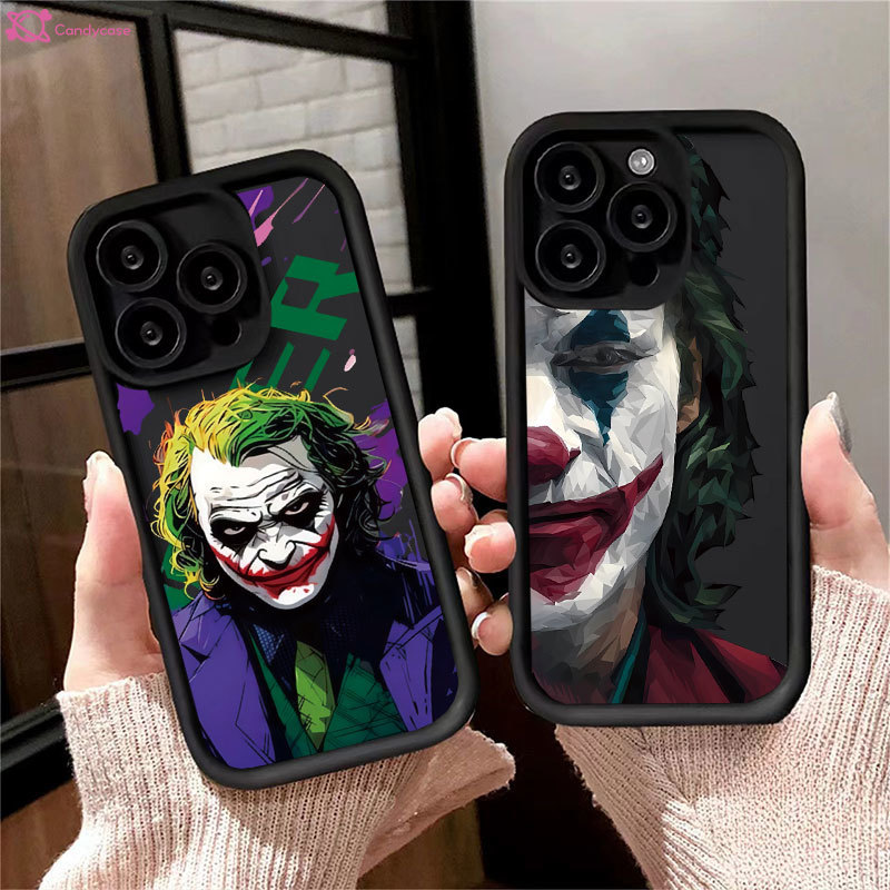 Capa Para iPhone 17 16 15 14 13 12 11 Pro Max Plus Air XR Anti Gota Silicone Gotham Joker Softcase Doces