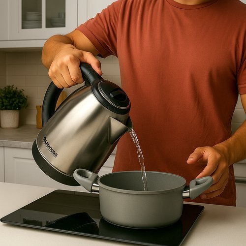 Chaleira Jarra Elétrica 2 Litros 127V - Inox Aquecimento com desligamento automático Ferve Rápido