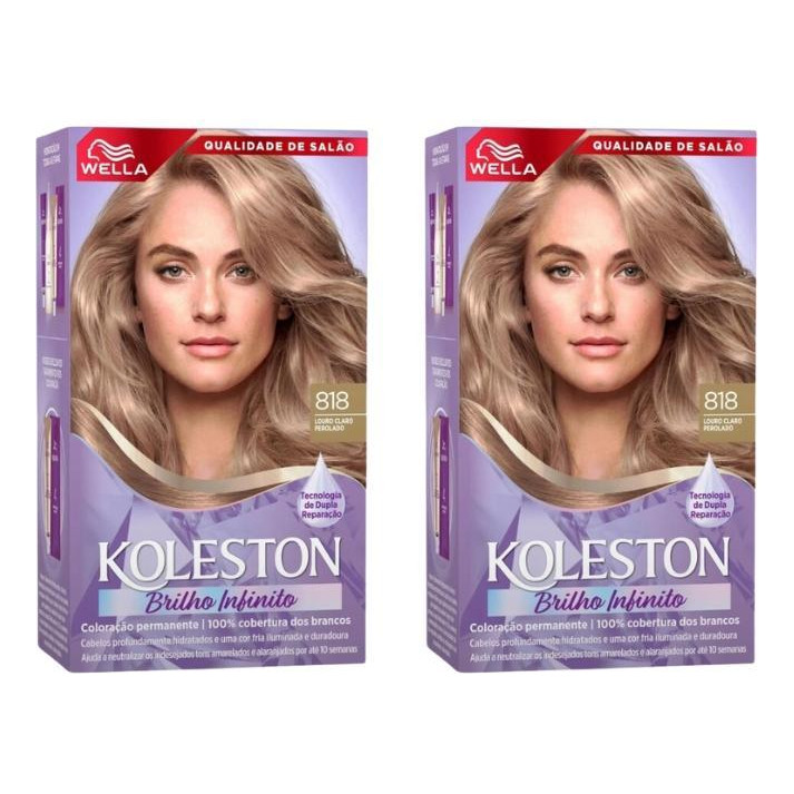 Coloraçao Koleston 818 Louro Claro Perola - Kit 2 Unidades em Oferta na Shopee
