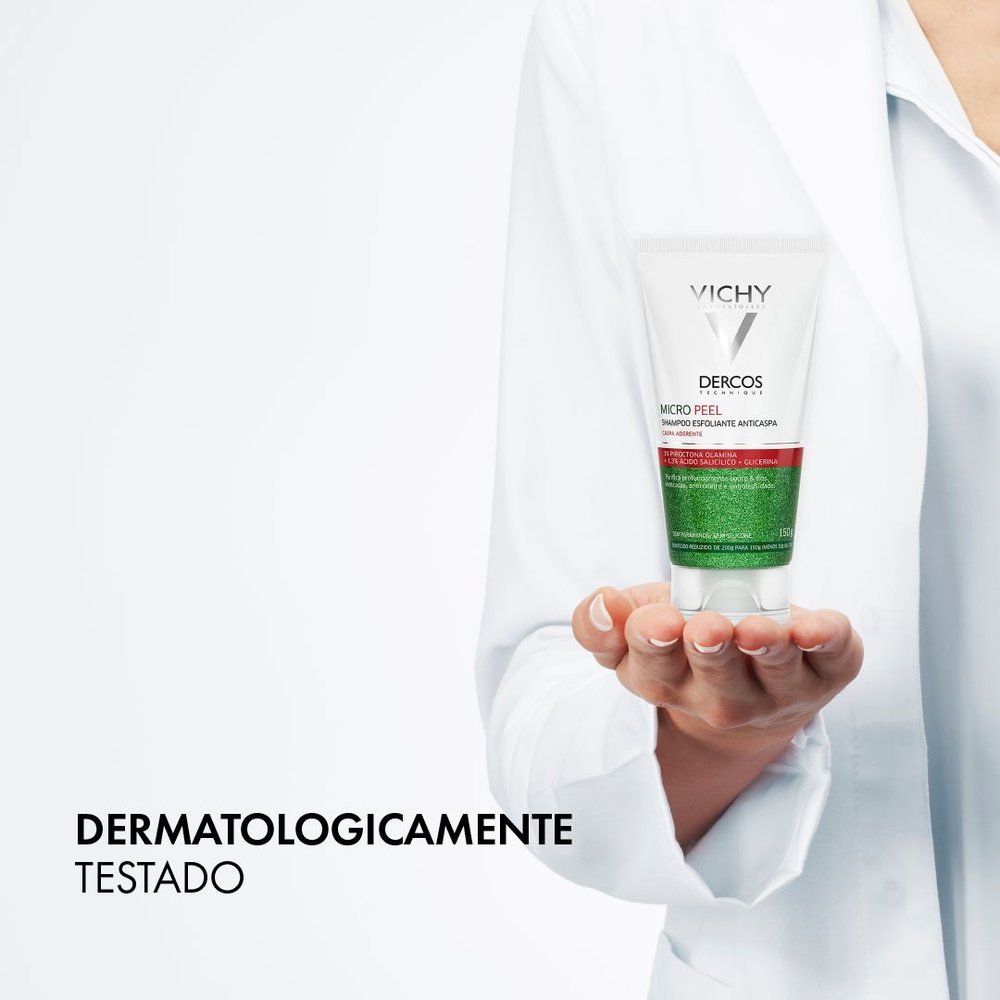 Detalhes do Dercos Micro Peel Vichy Shampoo Esfoliante Anticaspa 150g