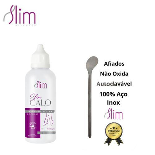 Kit Espátula  Bisturi Slim para Calosidade aço inoxidável + Amolecedor de calos Slim