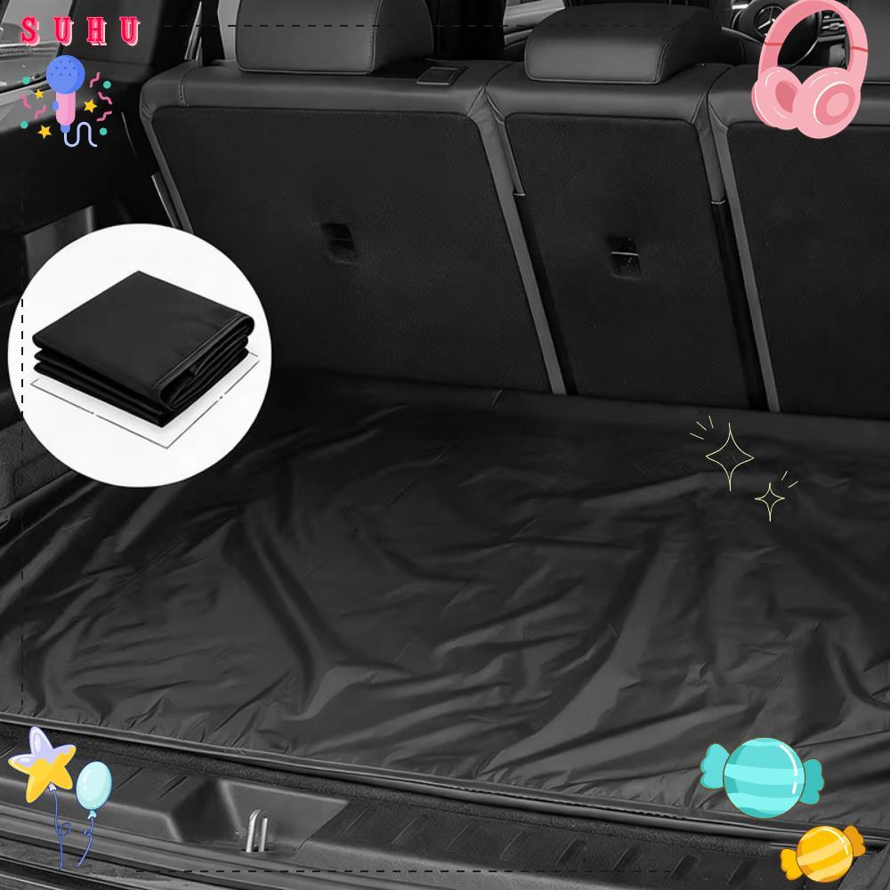 SUHU Tapete Anti-Sujo Para Porta-Malas De Carro , Com Capa De Privacidade , Pano Protetor De Carga Preto , De Dobrável À