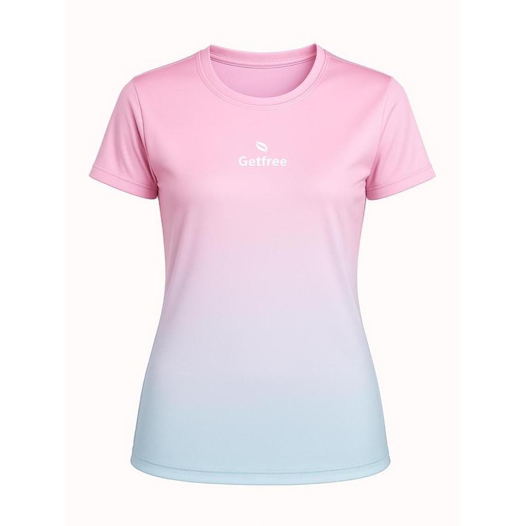 Camiseta dry fit feminina proteção UV duradoura corrida esportes tecido respirável