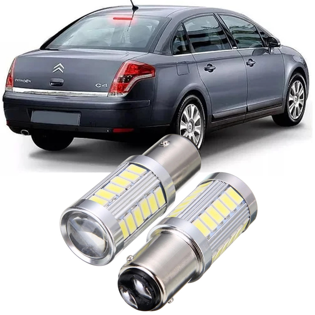 Kit Lampadas Ultra LED Premium Luz de Freio Citroen C4 Pallas 2 Polos 33 Leds P21/5W