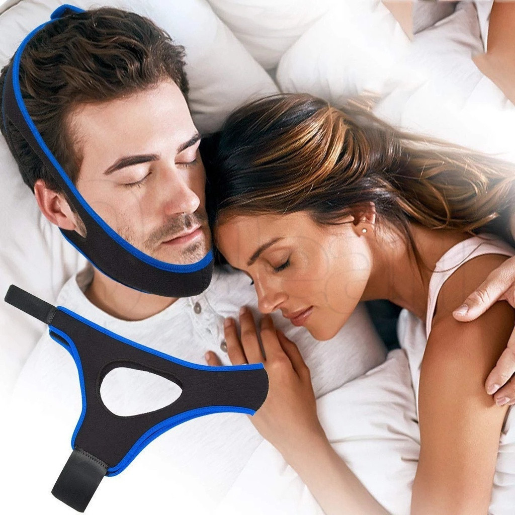 1 Pc Noite Dormir Corrigir A Boca De Respiração Anti Ronco Mandíbula Fina Levantamento Dormir Ajuda Cinto Triangular