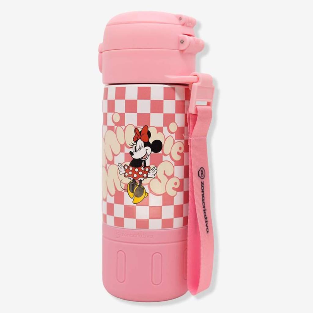 Garrafa Capsule 450ml com Canudo Minnie Mouse Zona Criativa - 10073658