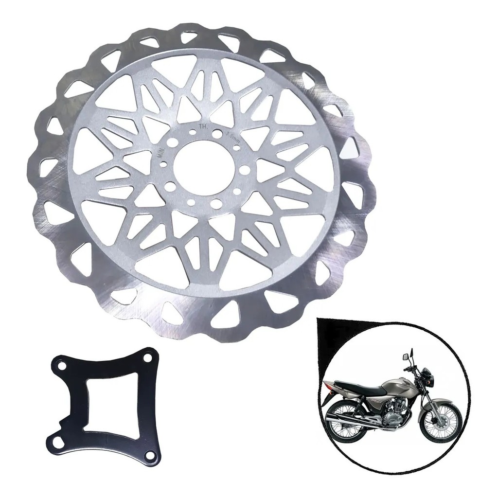 Discão de Freio Esportivo 320mm Prata TITAN 150 2014 a 2015  (86479)