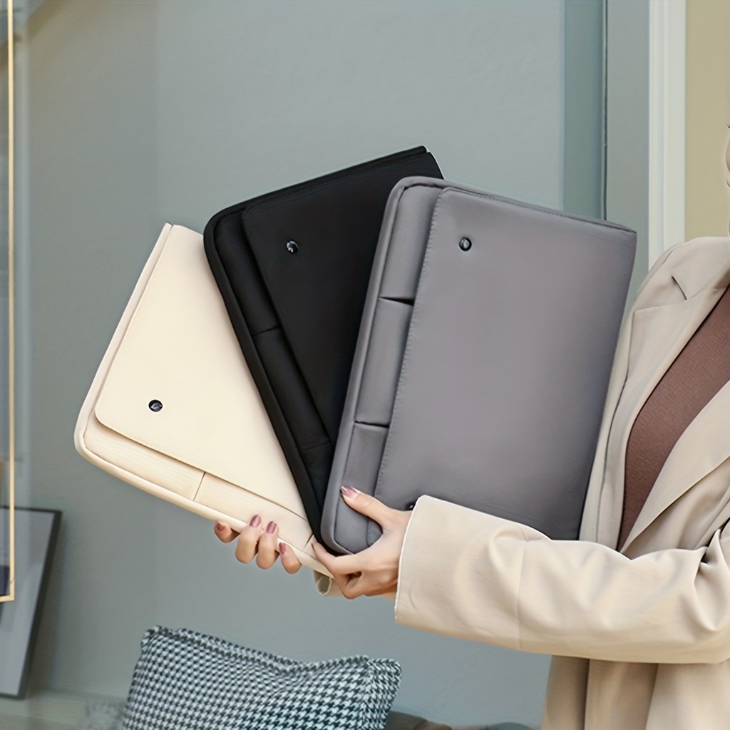 1 unidade de bolsa interna para computador, simples, impermeável, de nylon, com grande capacidade, disponível em tamanho