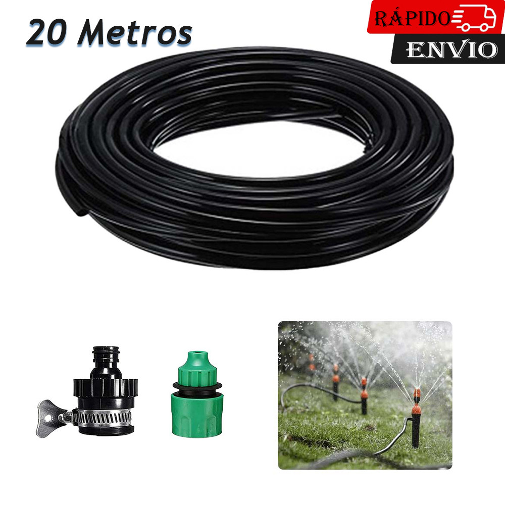 Mangueira de linha de irrigação por gotejamento de 20 metros tubo de distribuição para irrigação de jardim plantas
