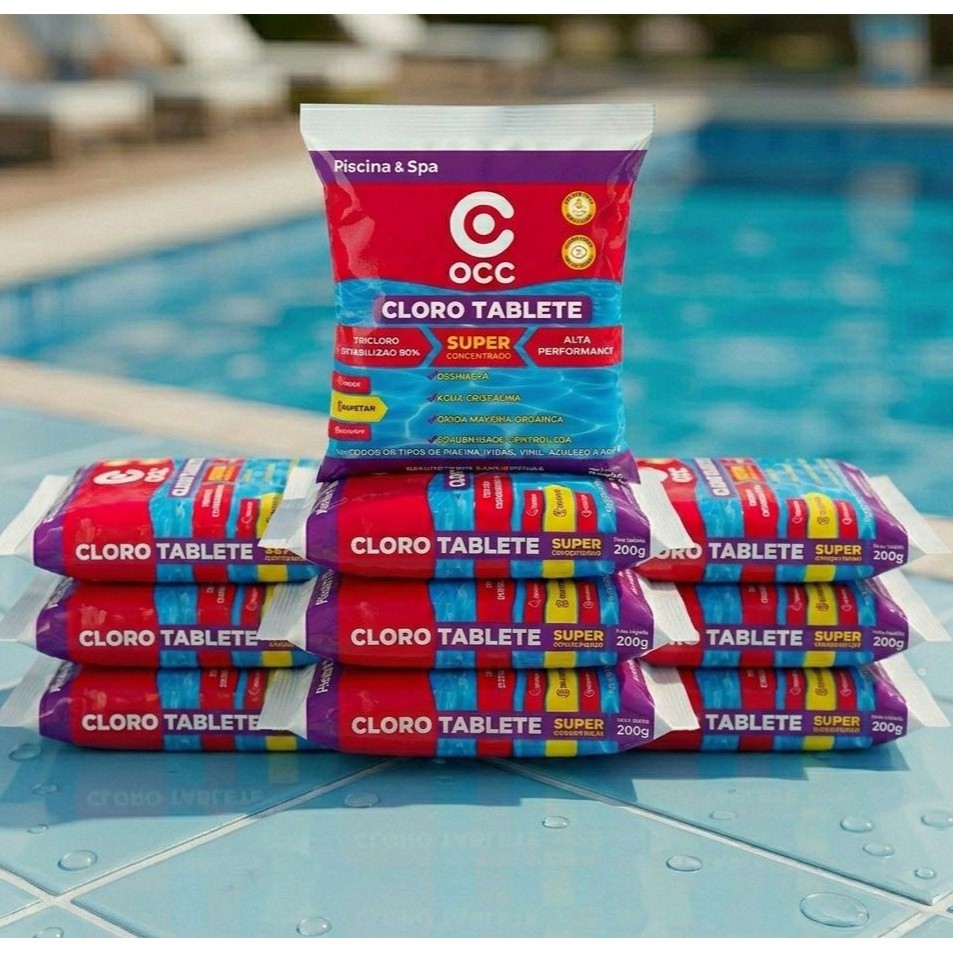 KIT C/10 TABLETES CLORO OCC 200G