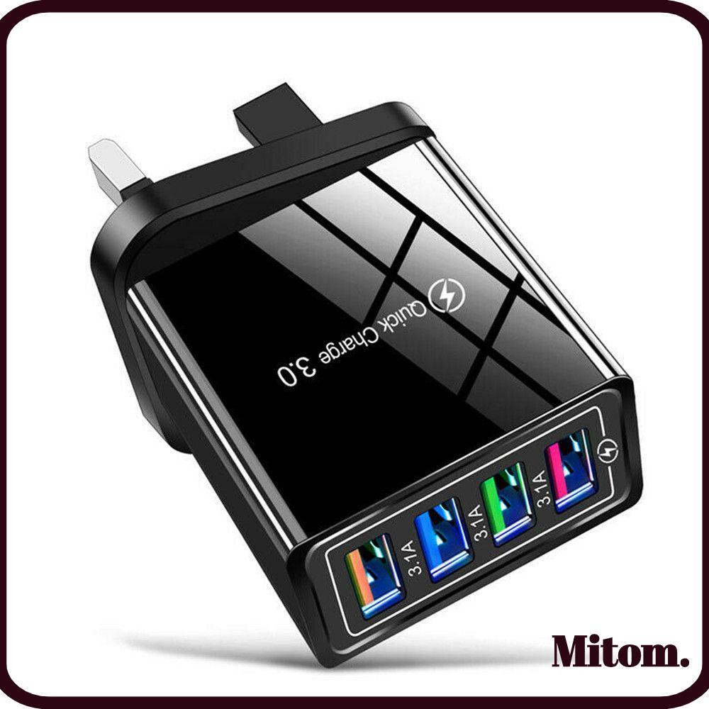 Adaptador MITOM Transformador USB Portátil Fonte De Alimentação De 4 Portas