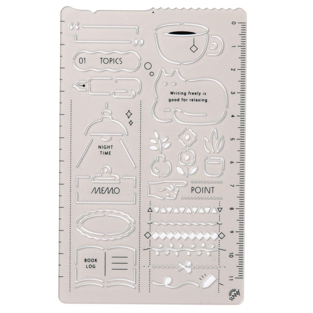 Modelo de publicação Iroha SUNNY TEMPLATE Notebook Ruler RELAX TIME LSZ-05