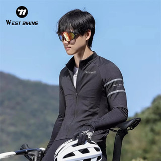 WEST BIKING Camisa de Ciclismo de Manga Longa para Inverno, Camiseta Térmica de Fleece para MTB e Bicicleta de Estrada, 