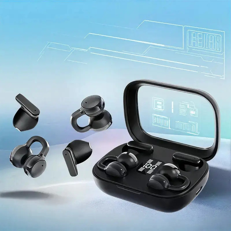 Fones de ouvido sem fio Bluetooth 5.4, som estéreo HiFi, fones de ouvido intra-auriculares com cancelamento de ruído,