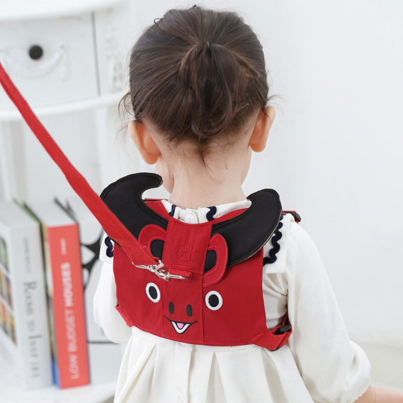 Mochila infantil anti-perda de 155cm, equipada com uma guia de segurança, adequada para crianças de 2 a 6 anos.